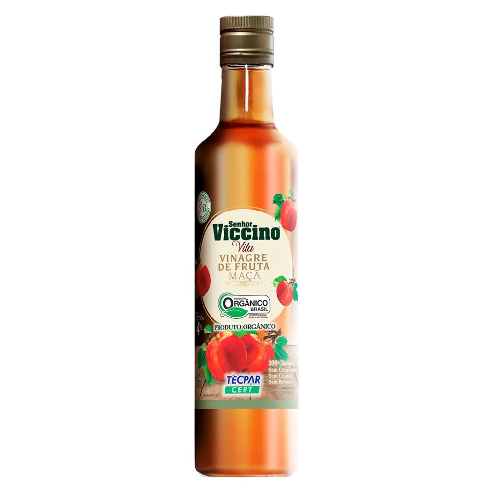Vinagre de Maçã Orgânico Senhor Viccino 500ml