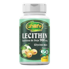 Lecitina de Soja Lecithin Unilife 60 cápsulas