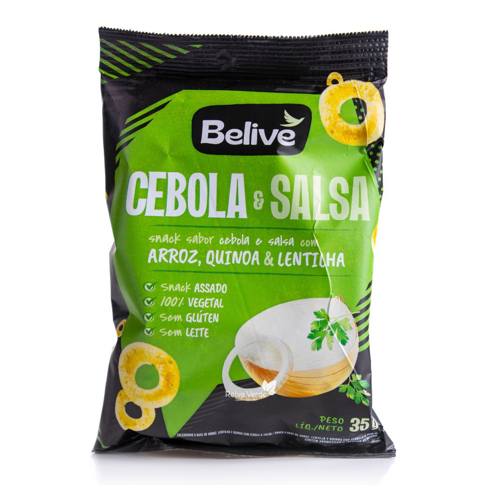 Snack Multigrãos Sabor Cebola e Salsa Sem Glúten Belive 35g