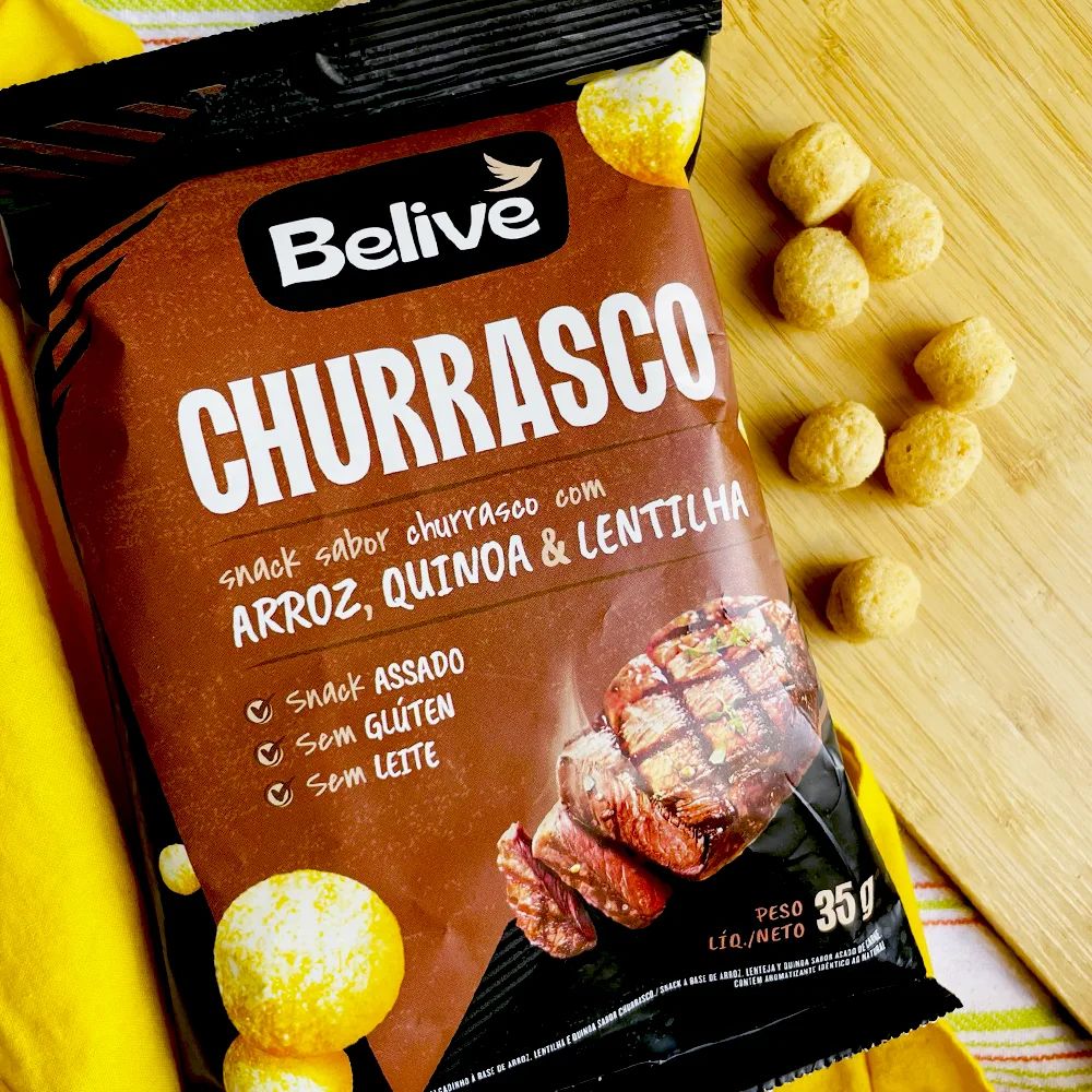 Snack Multigrãos Sabor Churrasco Sem Glúten Belive 35g - Imagem 3
