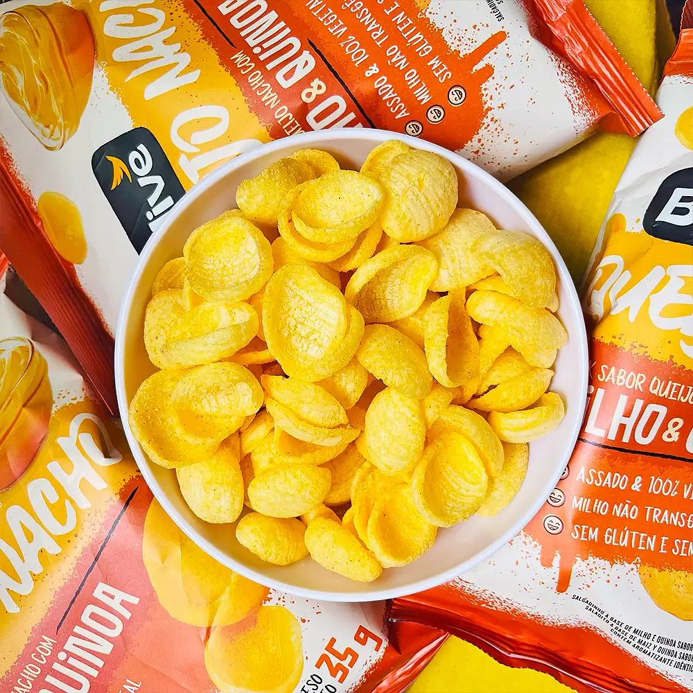 Snack Assado de Milho Sabor Queijo Nacho Belive 35g - Imagem 2