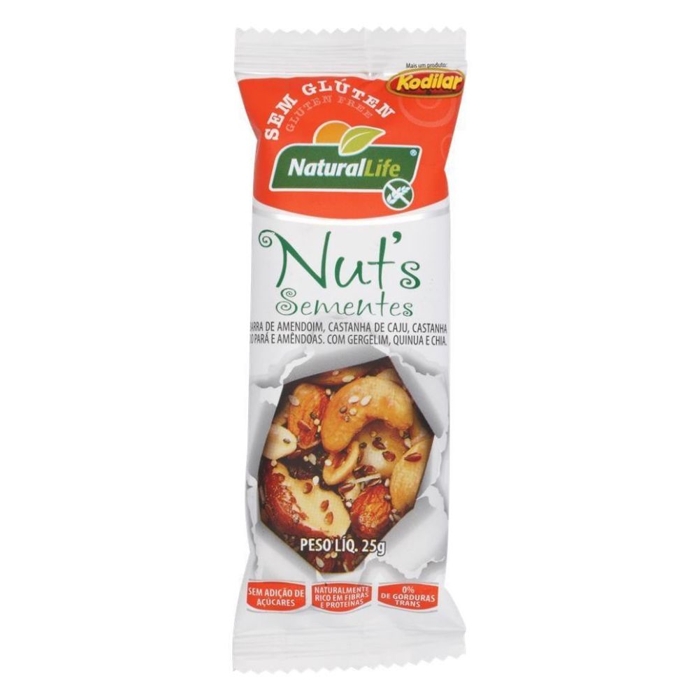 Barrinha de Nut's com Sementes Natural Life 25g
