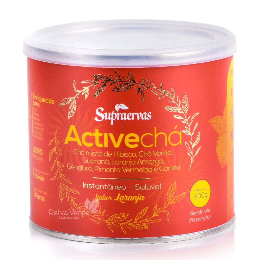 ActiveChá Solúvel Sabor Laranja SupraErvas 200g