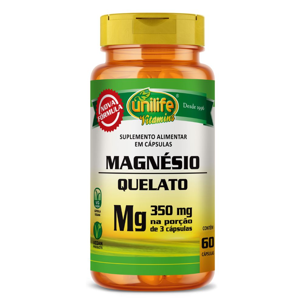 Magnésio Mg Quelato Unilife 60 cápsulas