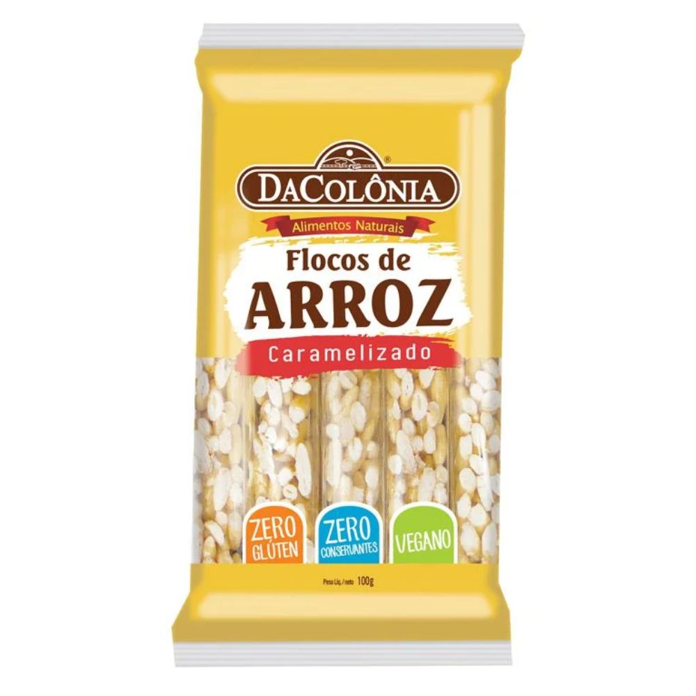Flocos de Arroz Caramelizado DaColônia 100g