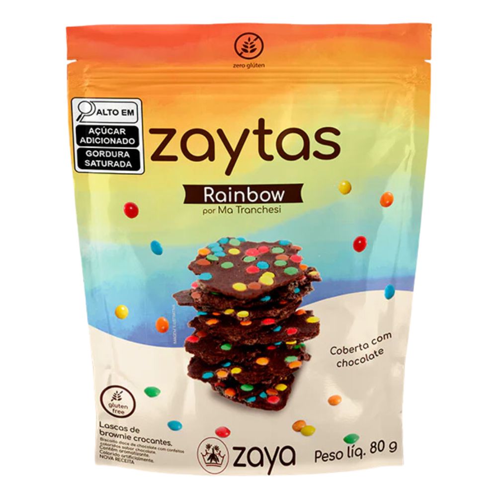 Zaytas Lascas de Brownie Rainbow Zaya 80g