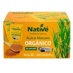 Açúcar Mascavo Orgânico Native 50 Sachês de 4g