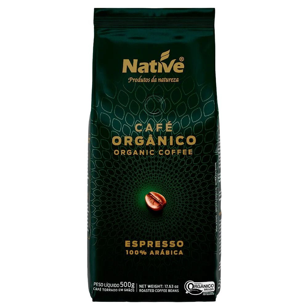 Café em Grão Orgânico Espresso 100% Arábica Native 500g