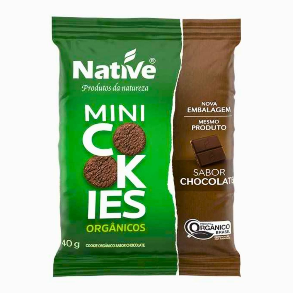 Mini Cookie Sabor Chocolate Orgânico Native 40g