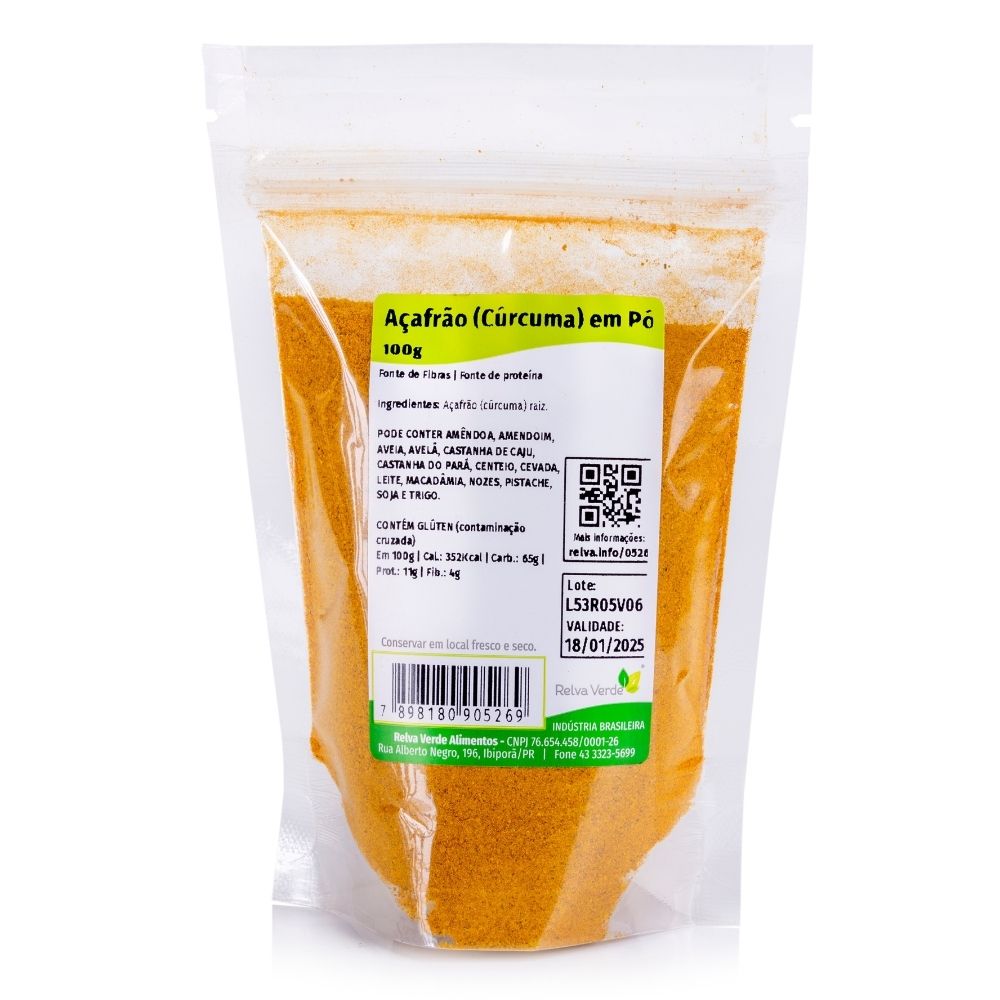 Açafrão (Cúrcuma) em Pó Puro 100g - Imagem 3
