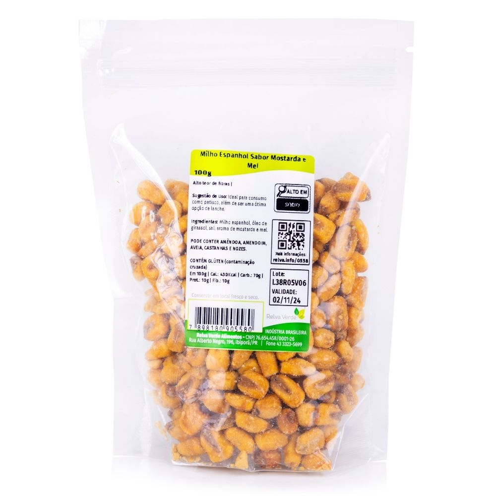 Milho Espanhol Sabor Mostarda e Mel 100g - Imagem 3