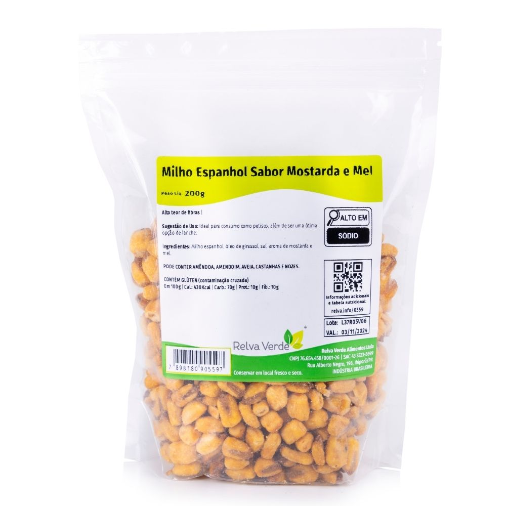Milho Espanhol Sabor Mostarda e Mel 200g - Imagem 3