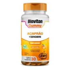 Bioviton Gummy Açafrão + Gengibre Laranja Unilife 30 gomas
