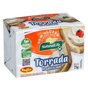 Torrada Tradicional Sem Glúten Vegana Natural Life 75g