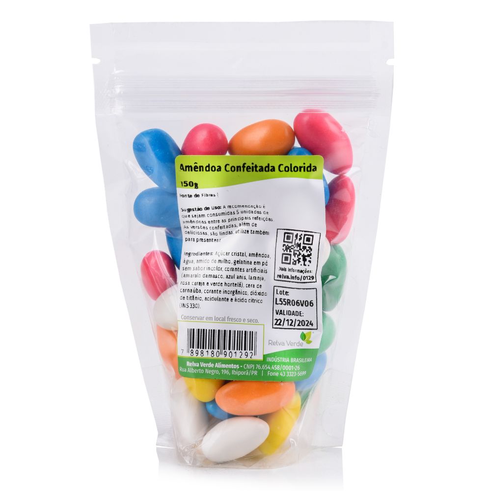 Amêndoa Confeitada Colorida 150g - Imagem 3