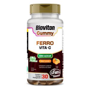 Bioviton Gummy Ferro + Vitamina C Sabor Laranja Unilife 30 gomas