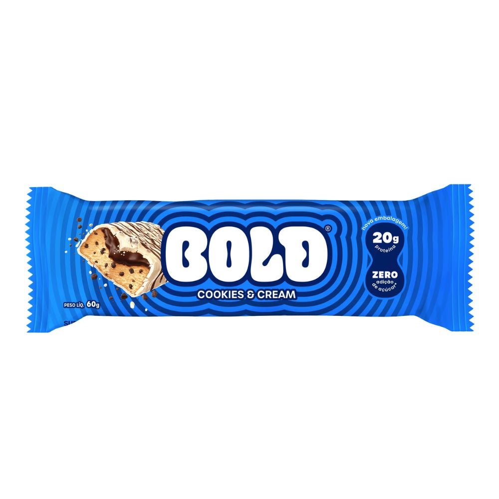 Barra de Proteína Sabor Cookies e Cream Bold 60g