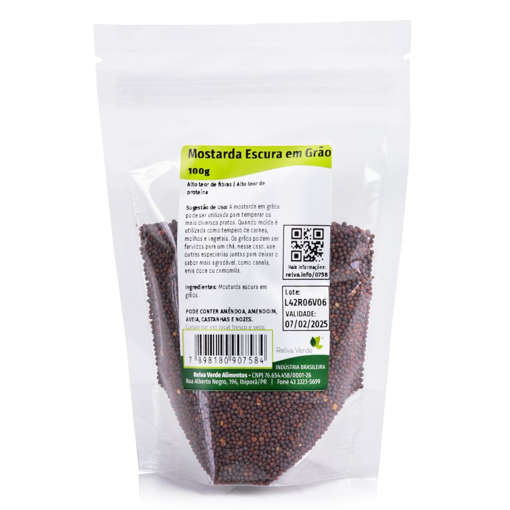 Mostarda Escura em Grão 100g - Imagem 3