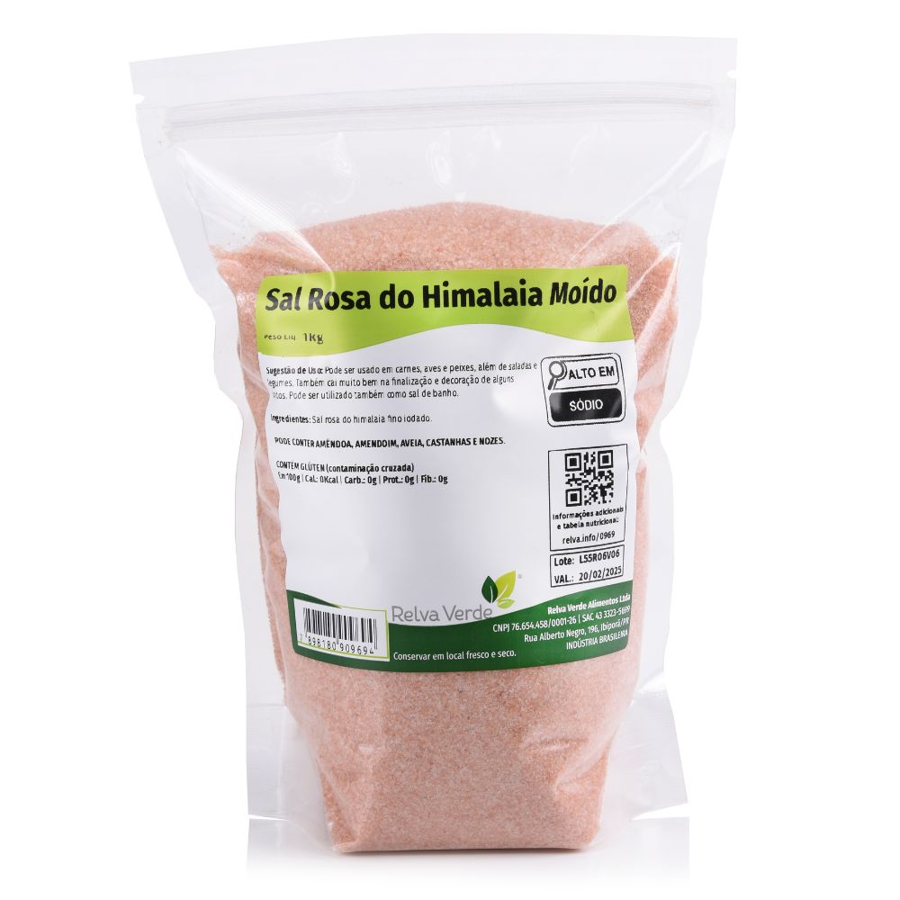 Sal Rosa do Himalaia Moído 1kg - Imagem 3