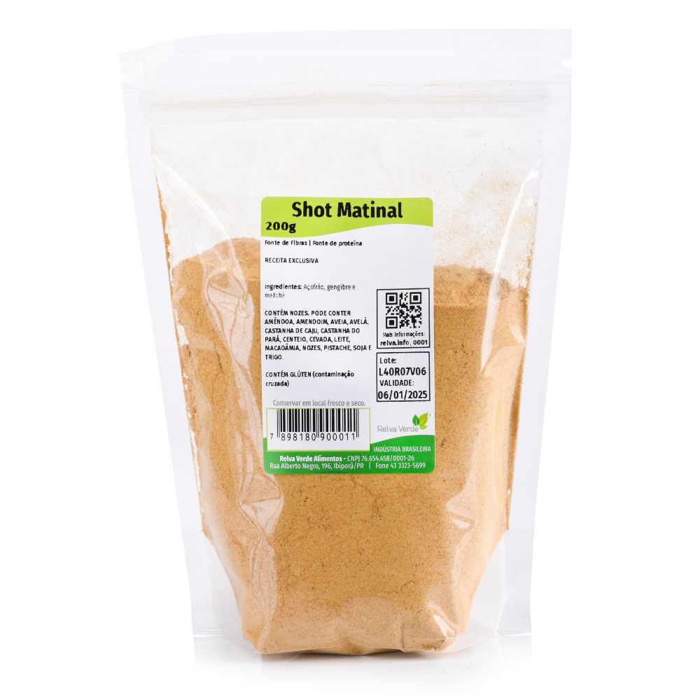 Shot Matinal de Açafrão, Gengibre e Matchá 200g - Imagem 4
