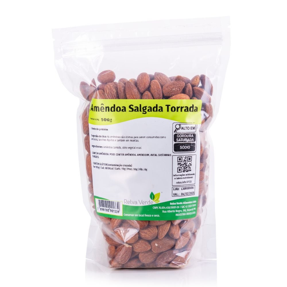 Amêndoa Salgada Torrada 500g - Imagem 3