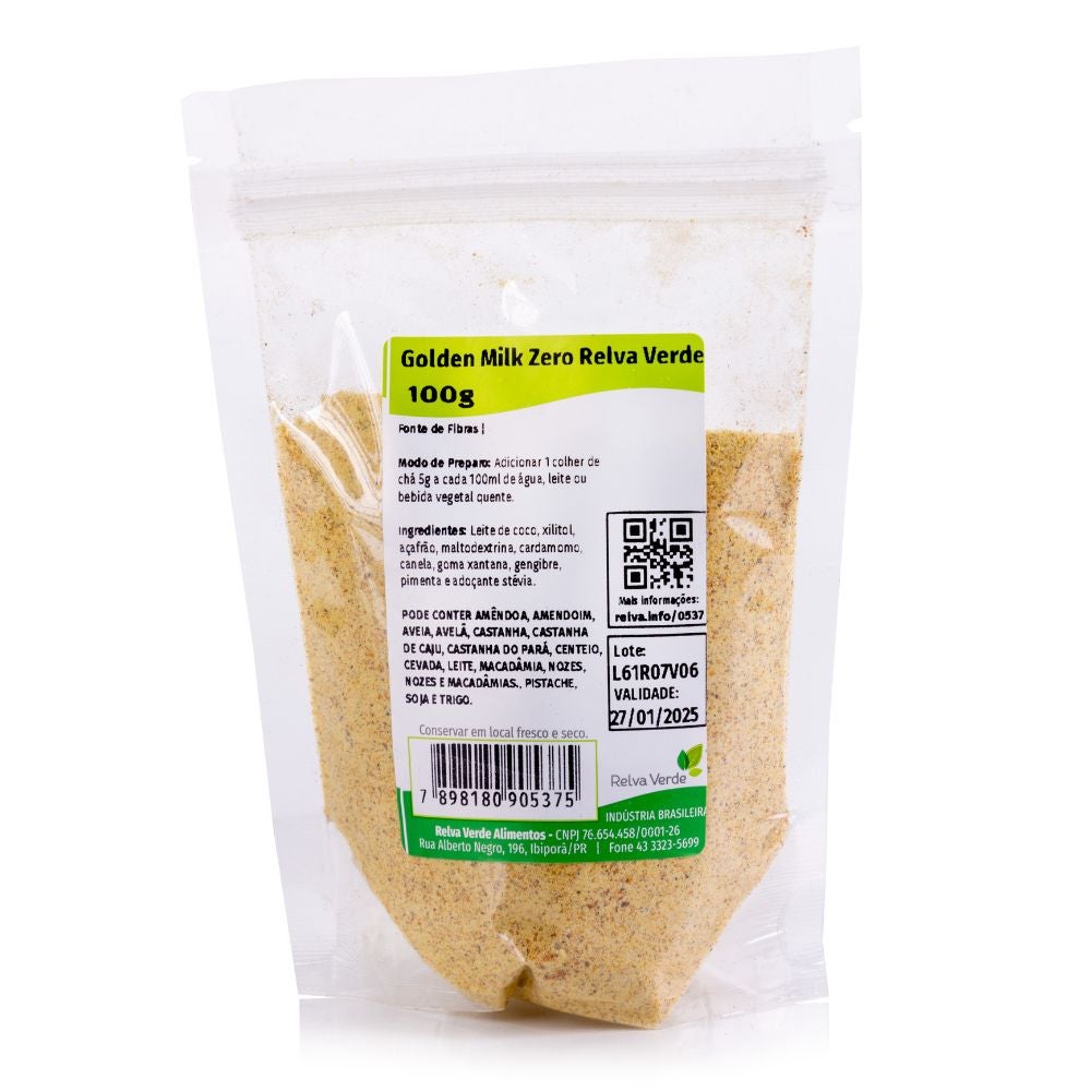 Golden Milk Zero Relva Verde 100g - Imagem 3
