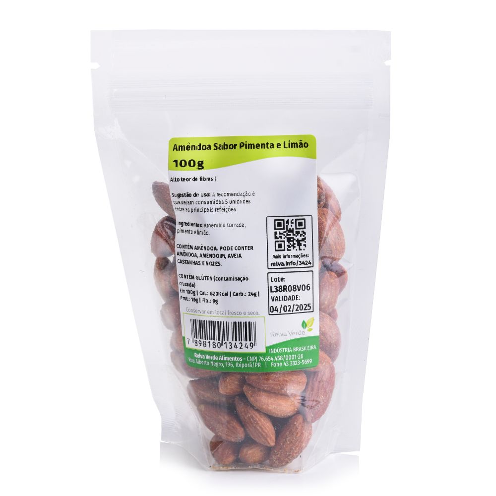 Amêndoa Sabor Pimenta e Limão 100g - Imagem 3