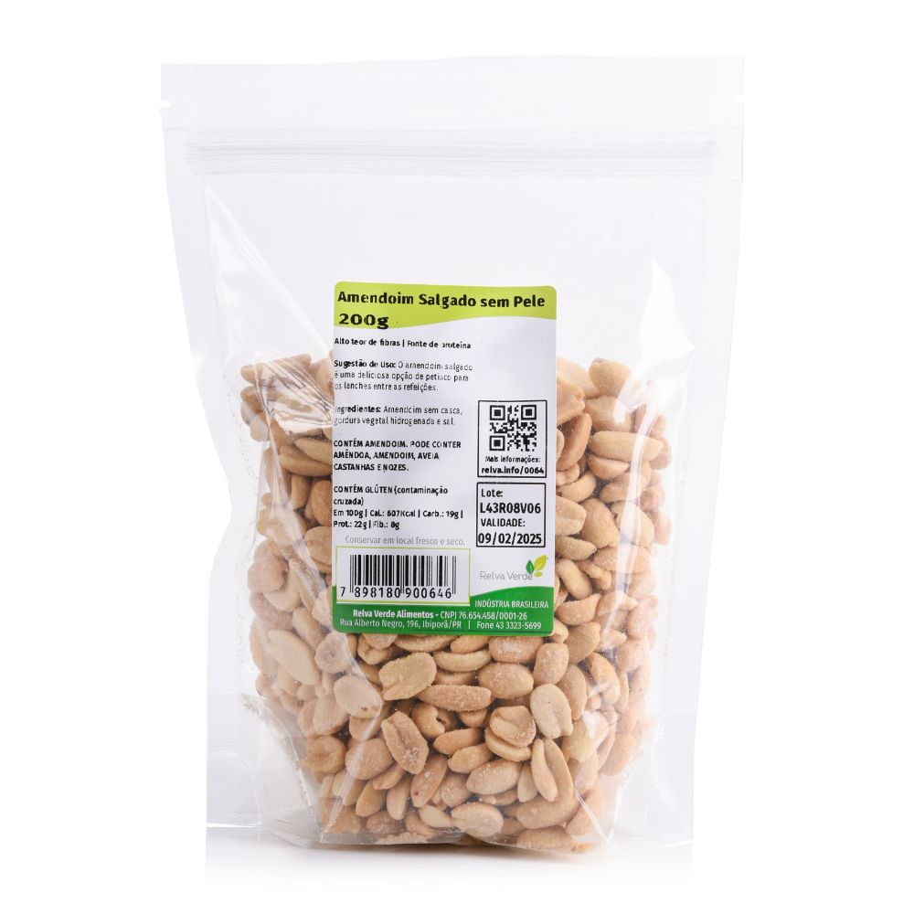 Amendoim Salgado sem Pele 200g - Imagem 3