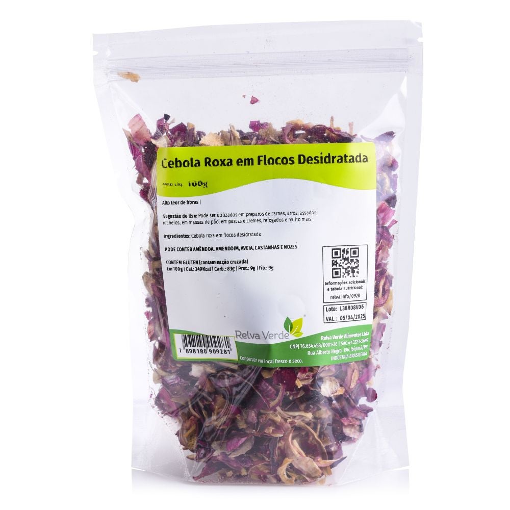 Cebola Roxa em Flocos Desidratada 100g - Imagem 3