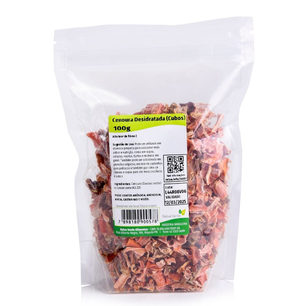 Cenoura Desidratada (Cubos) 100g - Imagem 3