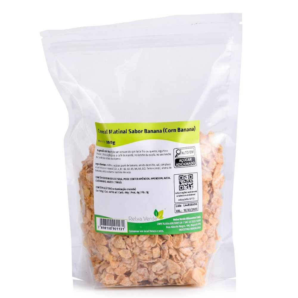 Cereal Matinal Sabor Banana (Corn Banana) 200g - Imagem 3