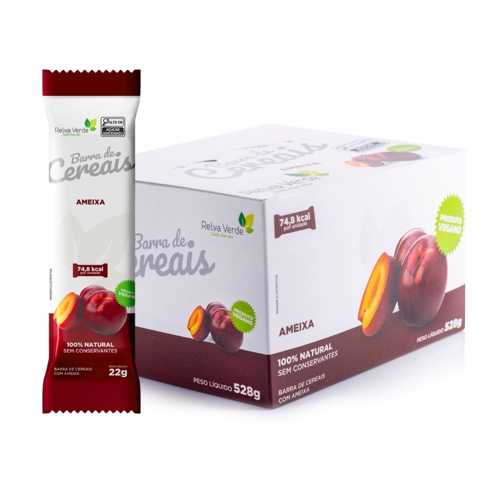 Barra de Cereais Vegana com Ameixa (display 24unid)