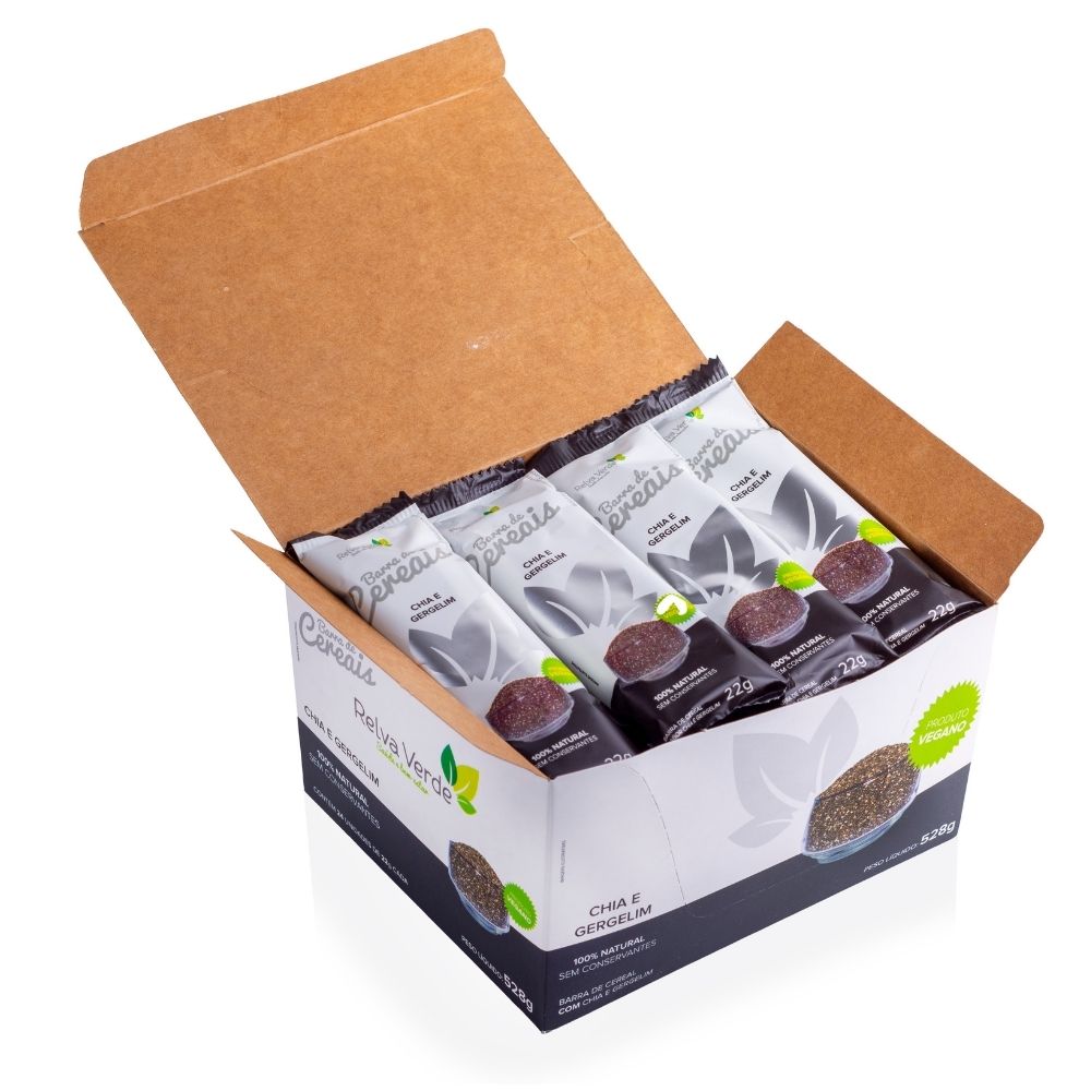 Barra de Cereais Vegana com Chia e Gergelim (display 24unid) - Imagem 6