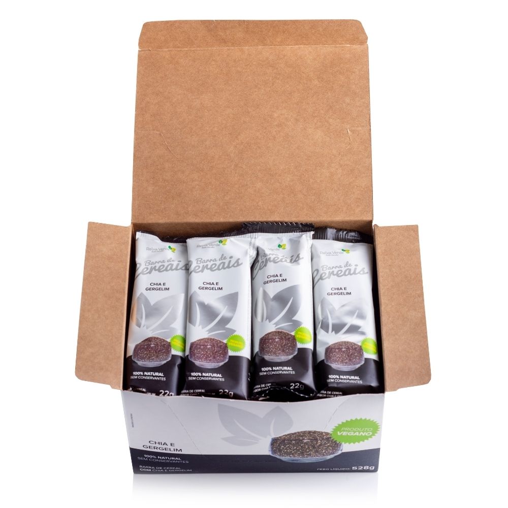 Barra de Cereais Vegana com Chia e Gergelim (display 24unid) - Imagem 7