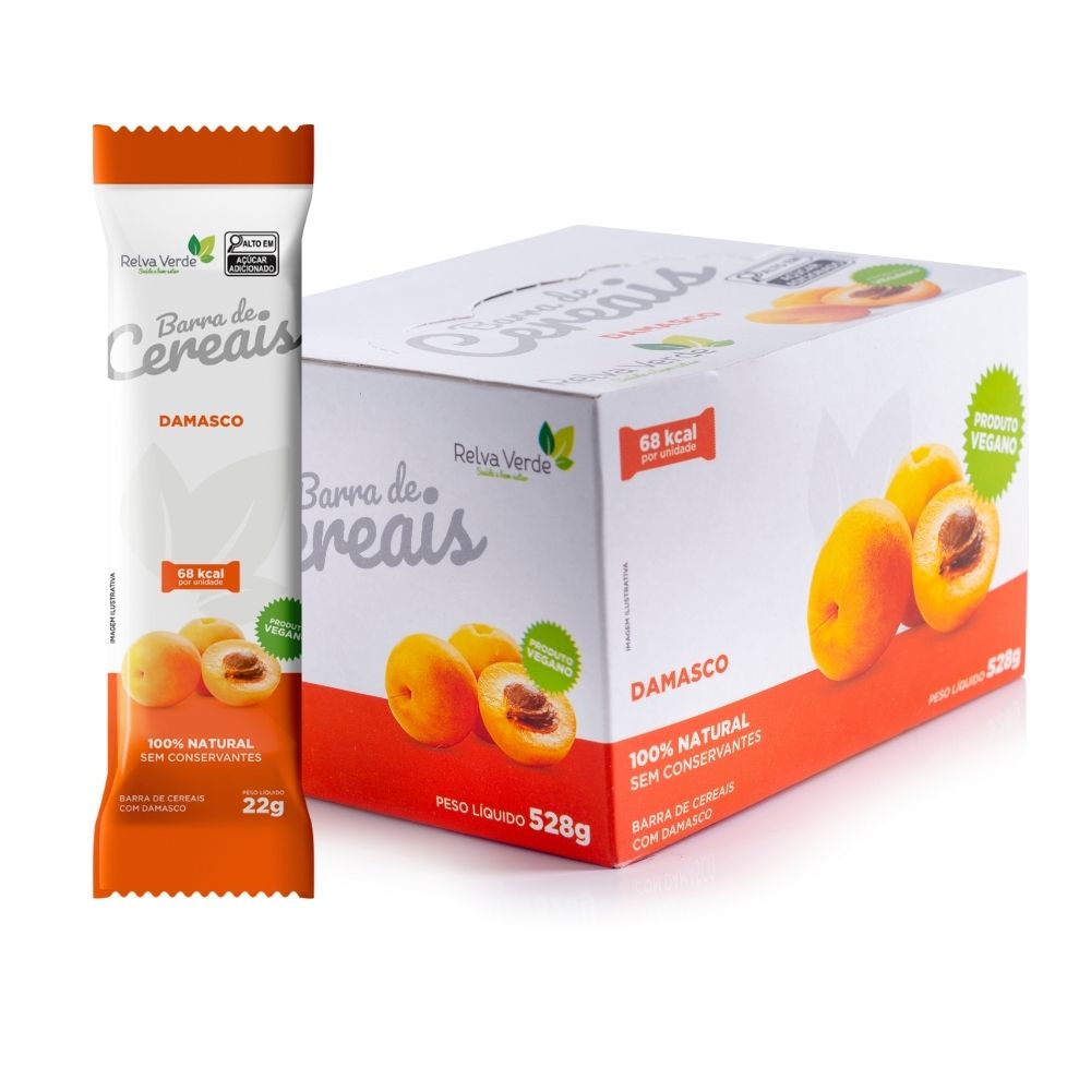 Barra de Cereais Vegana com Damasco (display 24unid)