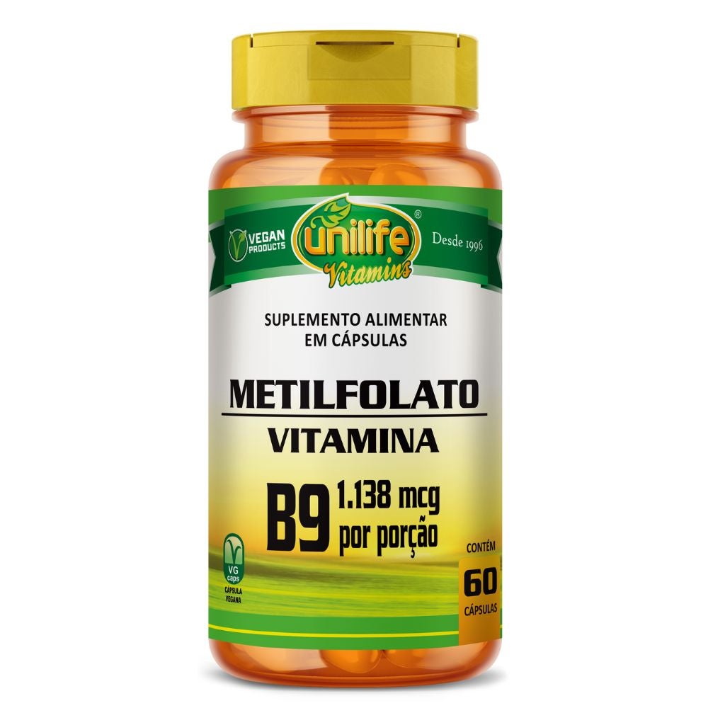 Vitamina B9 Metilfolato Unilife 60 cápsulas