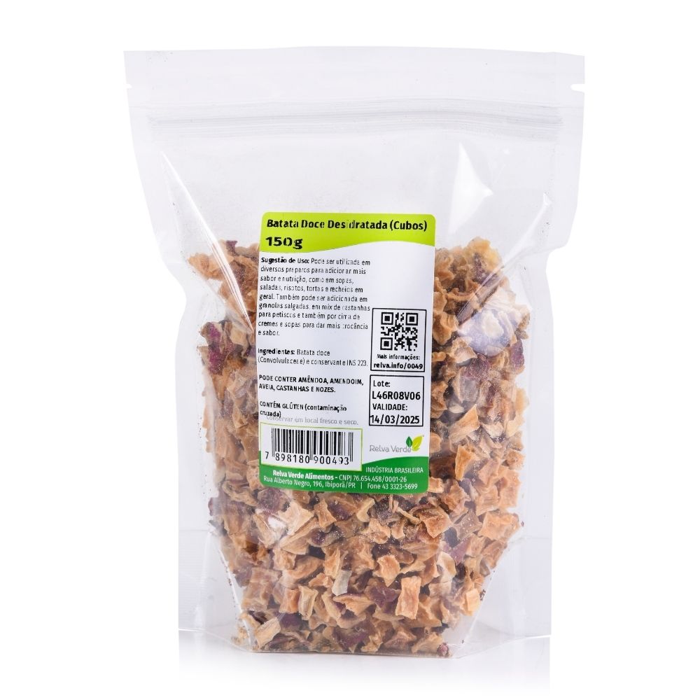 Batata Doce Desidratada (Cubos) 150g - Imagem 3
