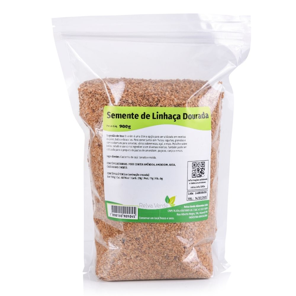 Semente de Linhaça Dourada 900g - Imagem 3