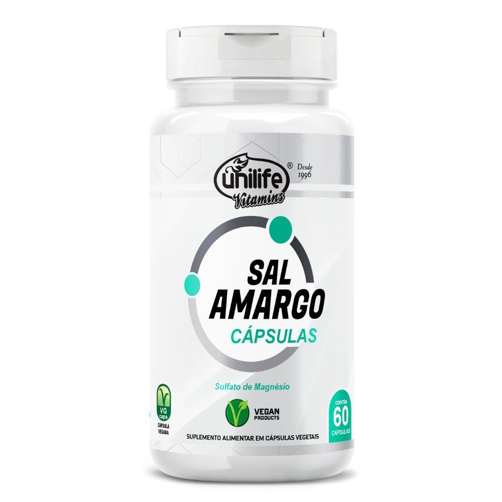 Sal Amargo (Sulfato de magnésio) Unilife 60 Cápsulas