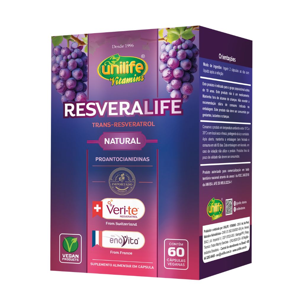 Resveralife Unilife 60 Cápsulas - Imagem 2