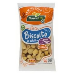 Biscoito de Polvilho Sabor Lemon Pepper Vegano Natural Life 90g