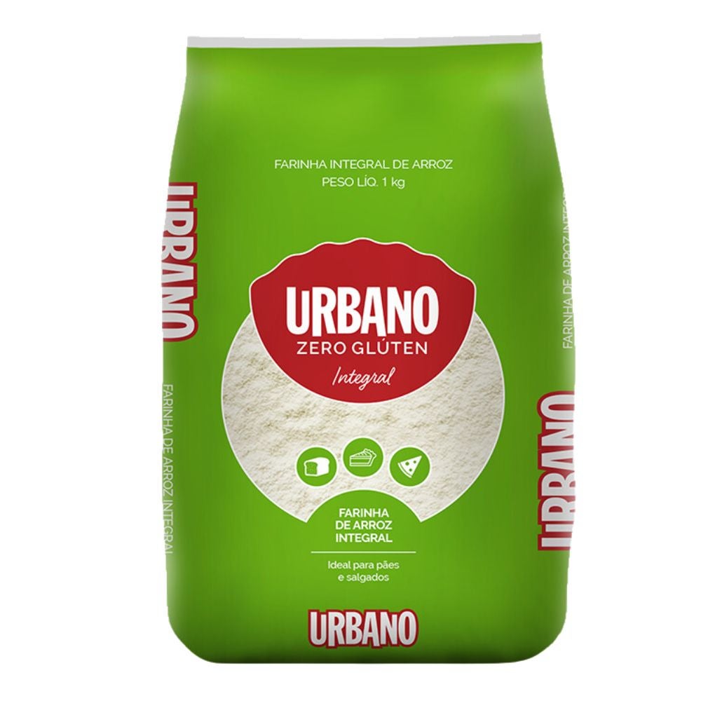 Farinha de Arroz Integral Zero Glúten Urbano 1kg
