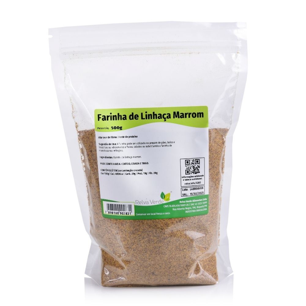 Farinha de Linhaça Marrom 500g - Imagem 3
