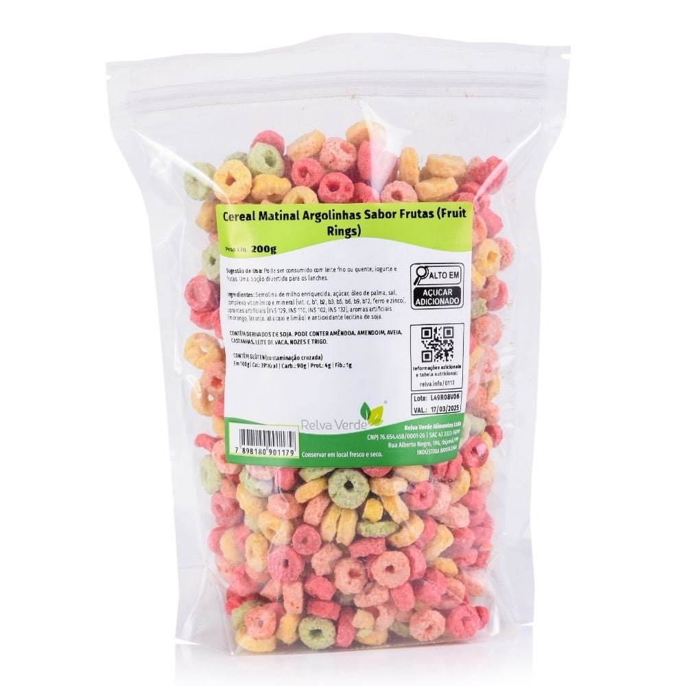 Cereal Matinal Argolinhas Sabor Frutas (Fruit Rings) 200g - Imagem 3
