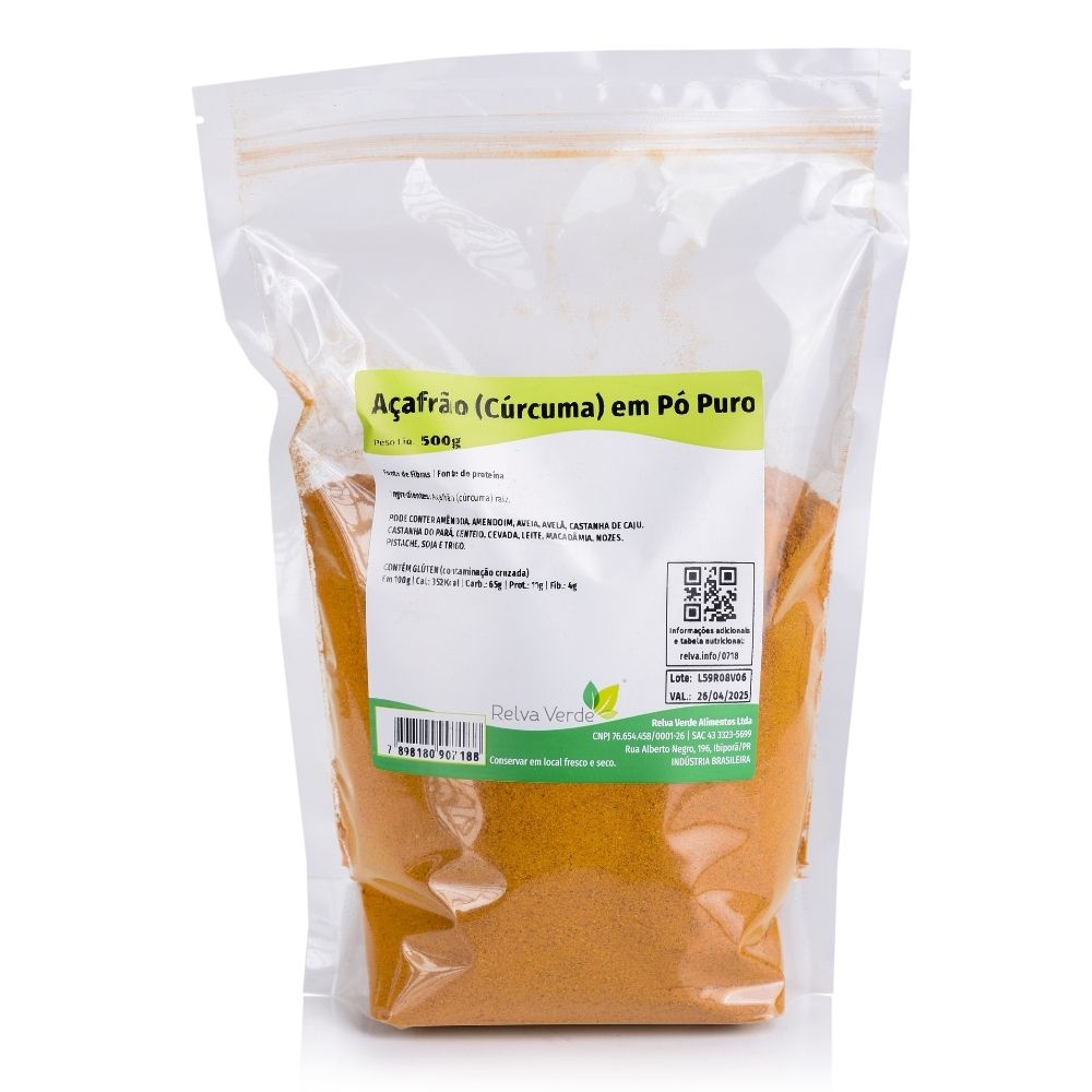 Açafrão (Cúrcuma) em Pó Puro 500g - Imagem 3