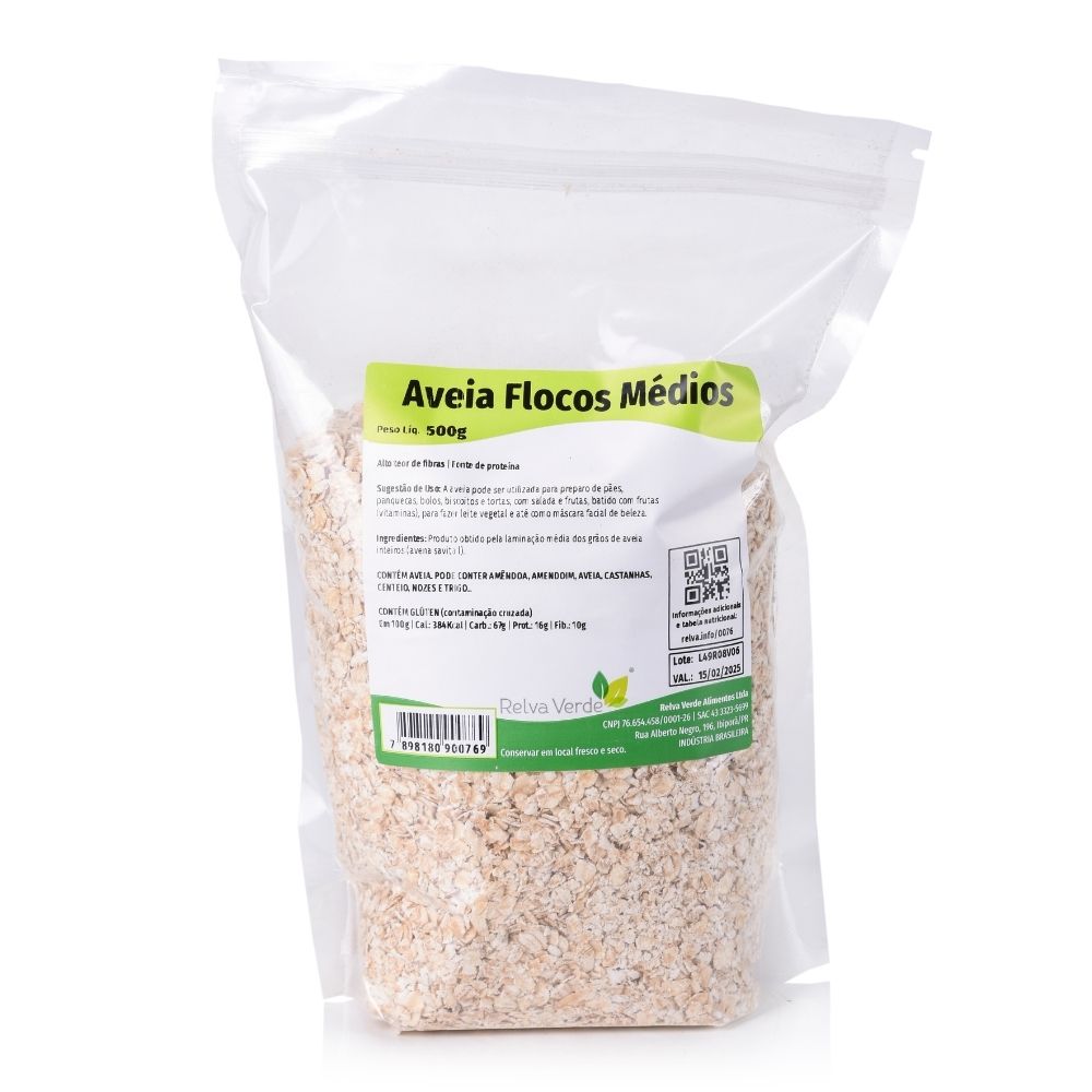Aveia Flocos Médios 500g - Imagem 3