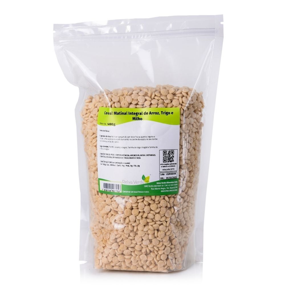 Cereal Matinal Integral de Arroz, Trigo e Milho 400g - Imagem 3
