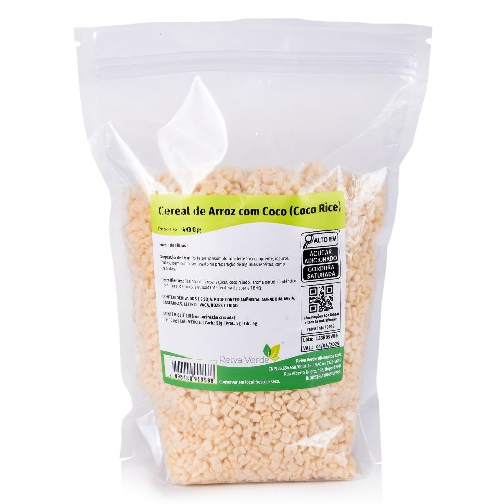 Cereal de Arroz com Coco (Coco Rice) 400g - Imagem 3