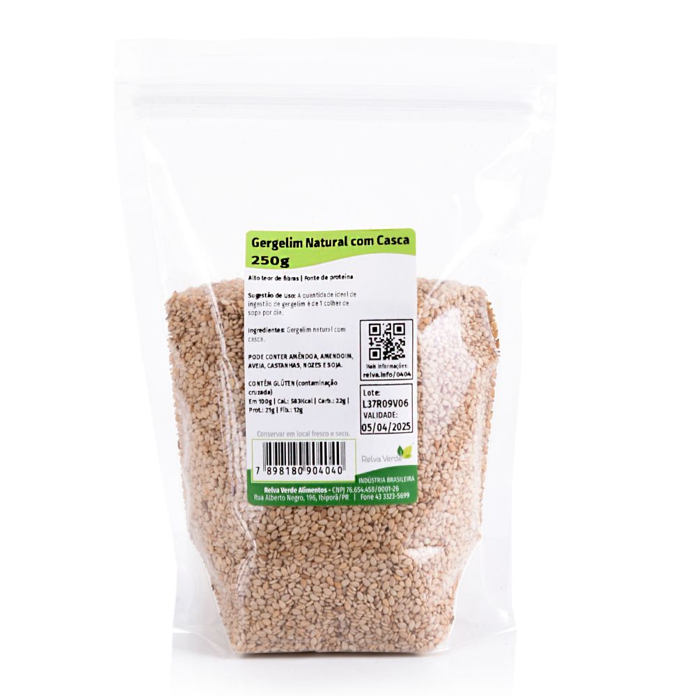 Gergelim Natural com Casca 250g - Imagem 3