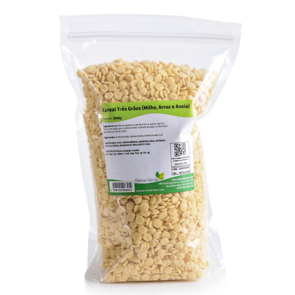 Cereal Três Grãos (Milho, Arroz e Aveia) 350g - Imagem 2